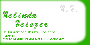 melinda heiszer business card